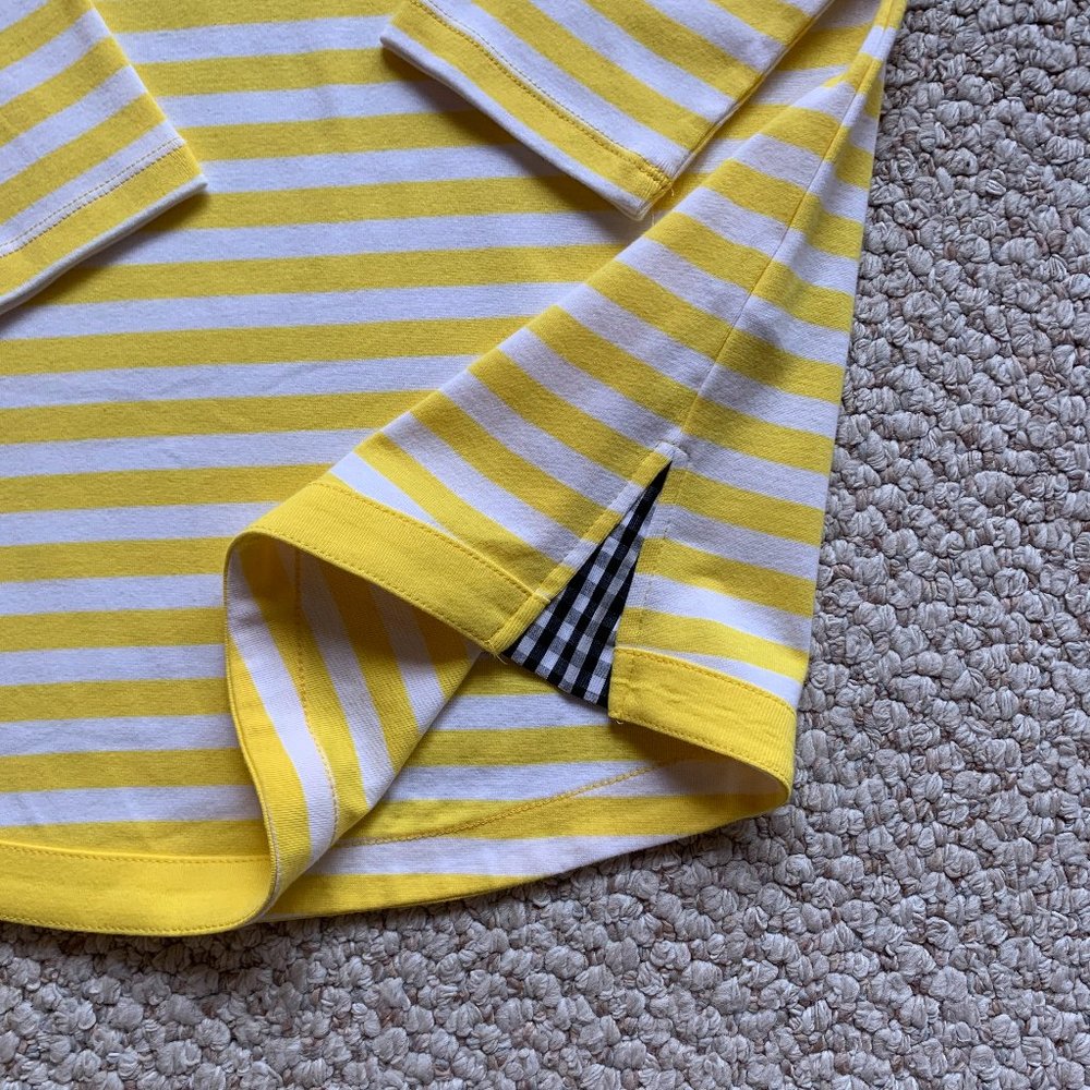 RAFAELLA - Weekend Striped  3/4 Sleeve Tee - NEW with Tag - Picture 2 of 9